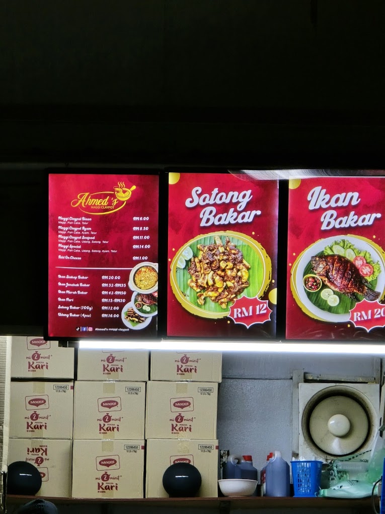 Ahmed’s Maggi Claypot — Menu, George Town, Pulau Pinang