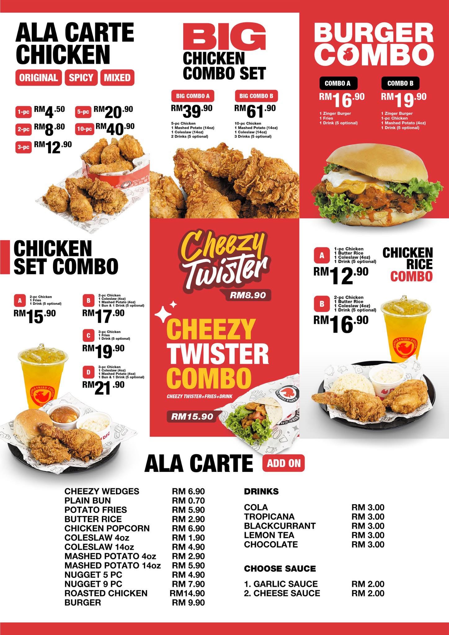 D'Apple Fried Chicken • Bayan Lepas • DAFC — Menu, Bayan Lepas, Pulau Pinang