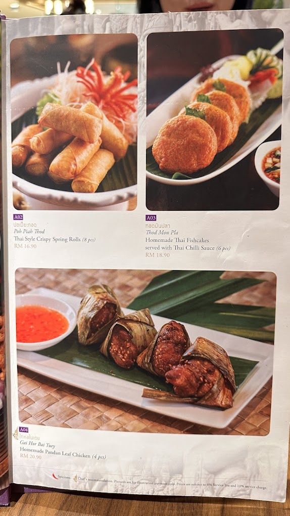 ParaThai @ Gurney Plaza — Menu, George Town, Pulau Pinang