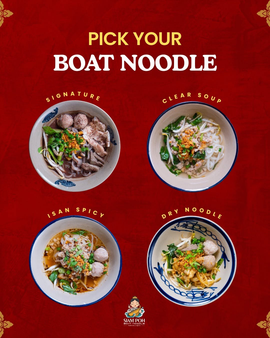 Siam Poh Boat Noodle — Menu, George Town, Pulau Pinang