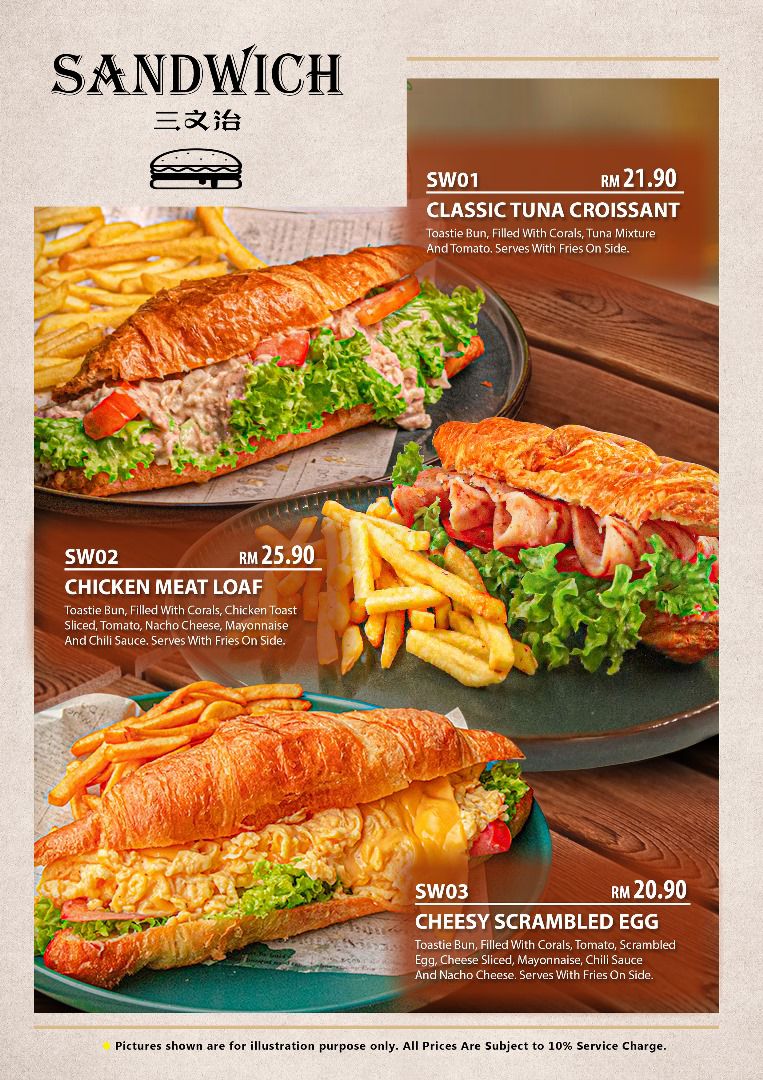 De Sundays Cafe — Menu, Butterworth, Pulau Pinang
