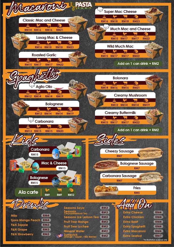 Pasta Port Bandar Perda — Menu, Bukit Mertajam, Pulau Pinang