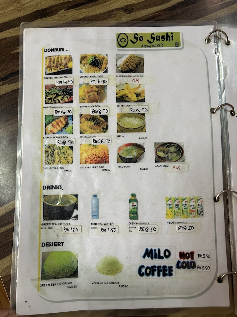 So Sushi Bandar Perda — Menu, Bukit Mertajam, Pulau Pinang