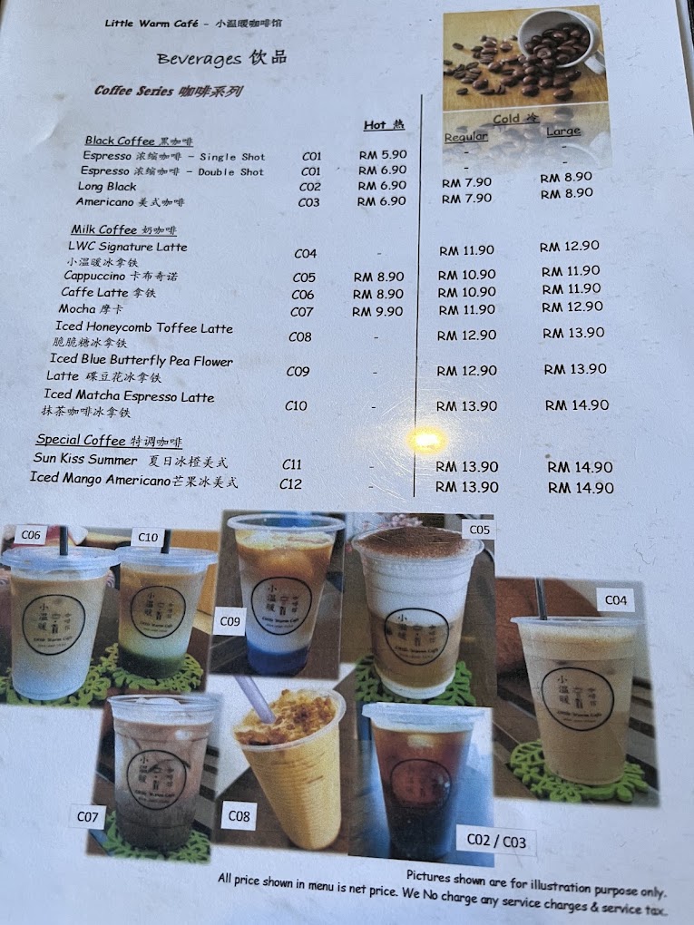 Little Warm Cafe — Menu, Bukit Mertajam, Pulau Pinang