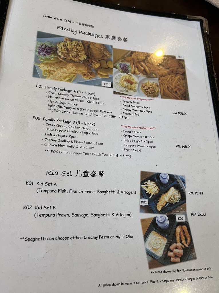 Little Warm Cafe — Menu, Bukit Mertajam, Pulau Pinang