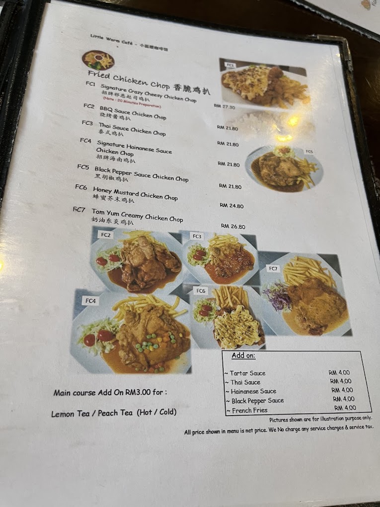 Little Warm Cafe — Menu, Bukit Mertajam, Pulau Pinang