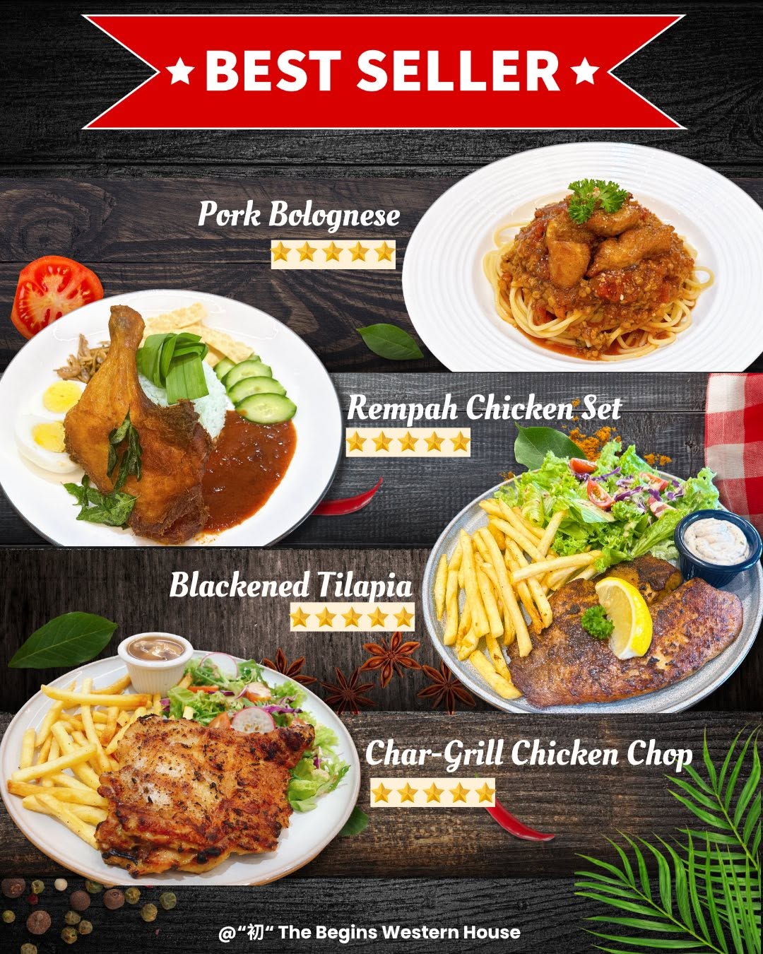 The Begins Western House 初 @ Alma — Menu, Bukit Mertajam, Pulau Pinang