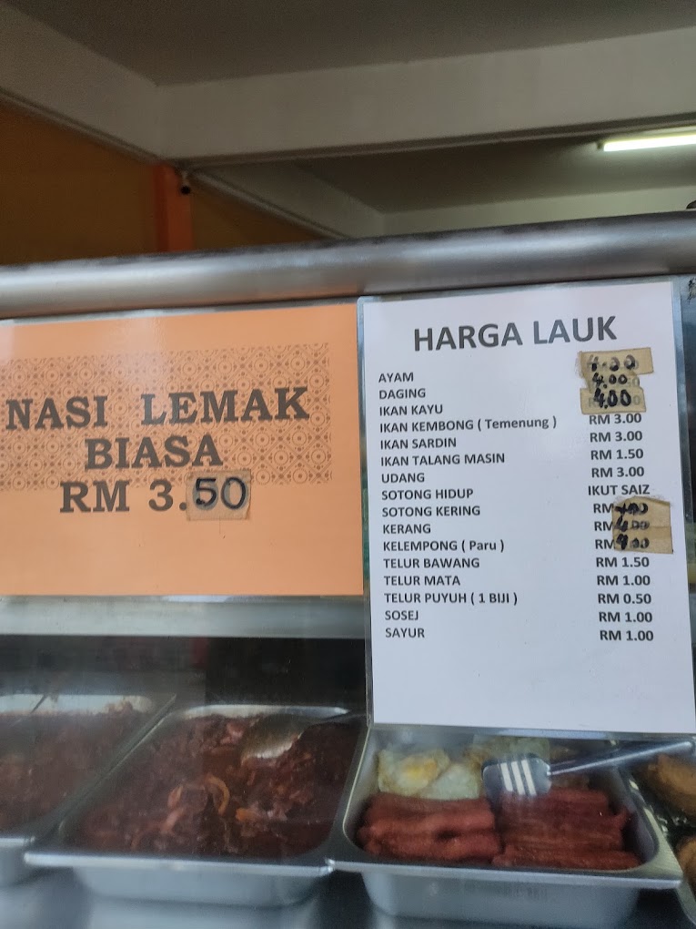 Nasi Lemak Permatang Rawa — Menu, Bukit Mertajam, Pulau Pinang