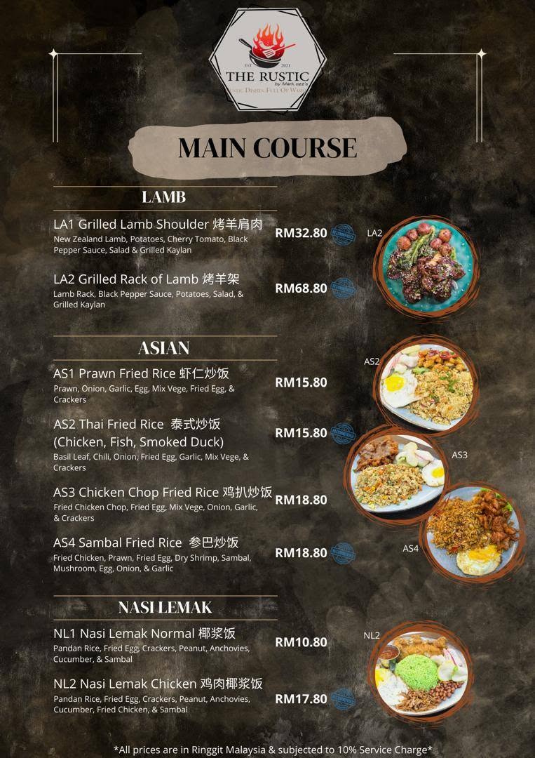 The Rustic By Markozz — Menu, Bukit Mertajam, Pulau Pinang