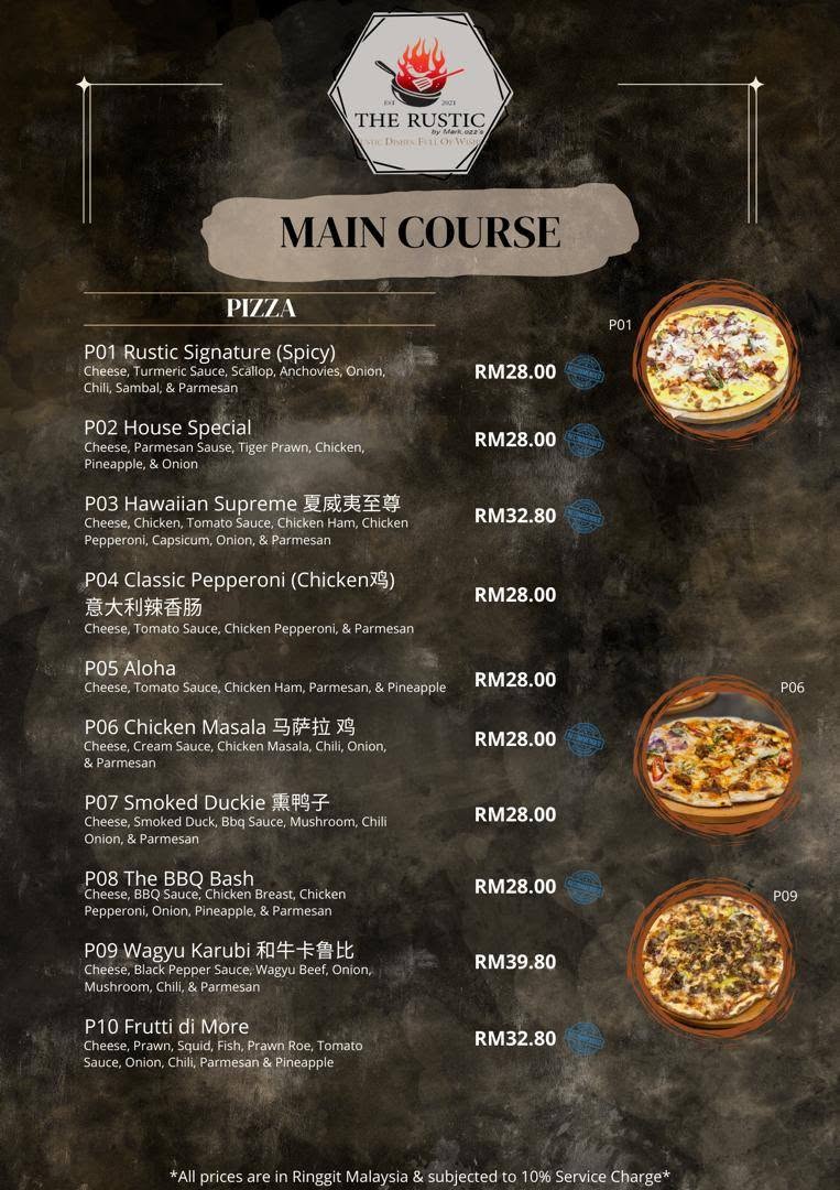 The Rustic By Markozz — Menu, Bukit Mertajam, Pulau Pinang