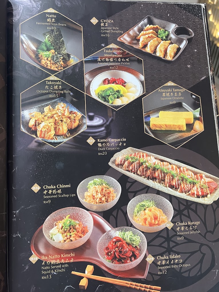 Tairyo Japanese Restaurant — Menu, Bukit Mertajam, Pulau Pinang