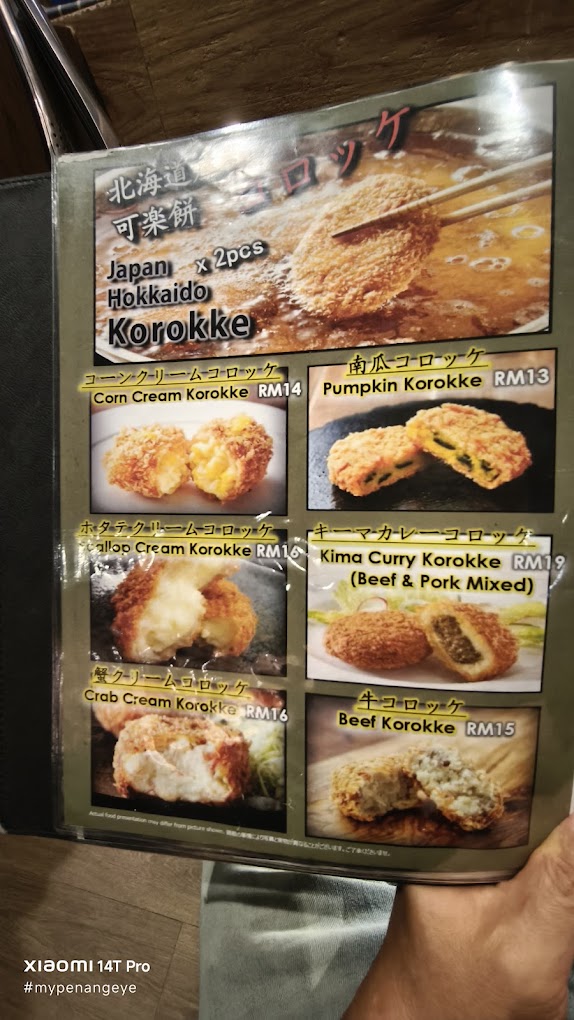 Tairyo Japanese Restaurant — Menu, Bukit Mertajam, Pulau Pinang