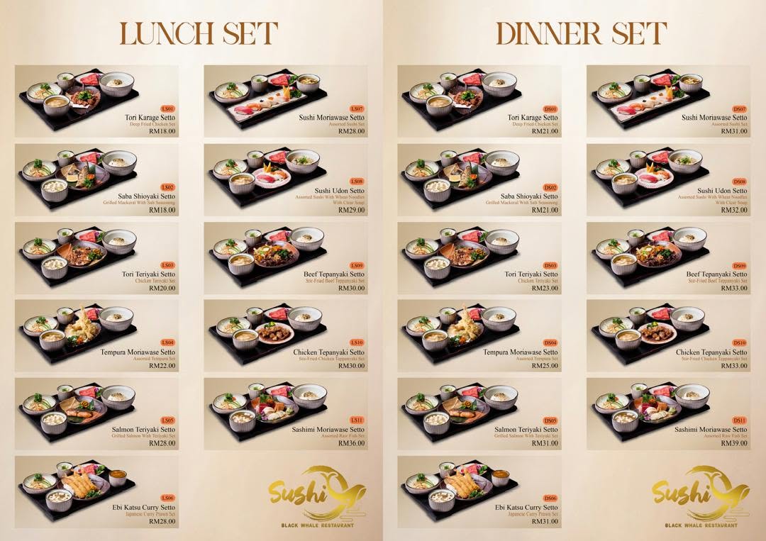 Black Whale Restaurant — Menu, Bukit Mertajam, Pulau Pinang
