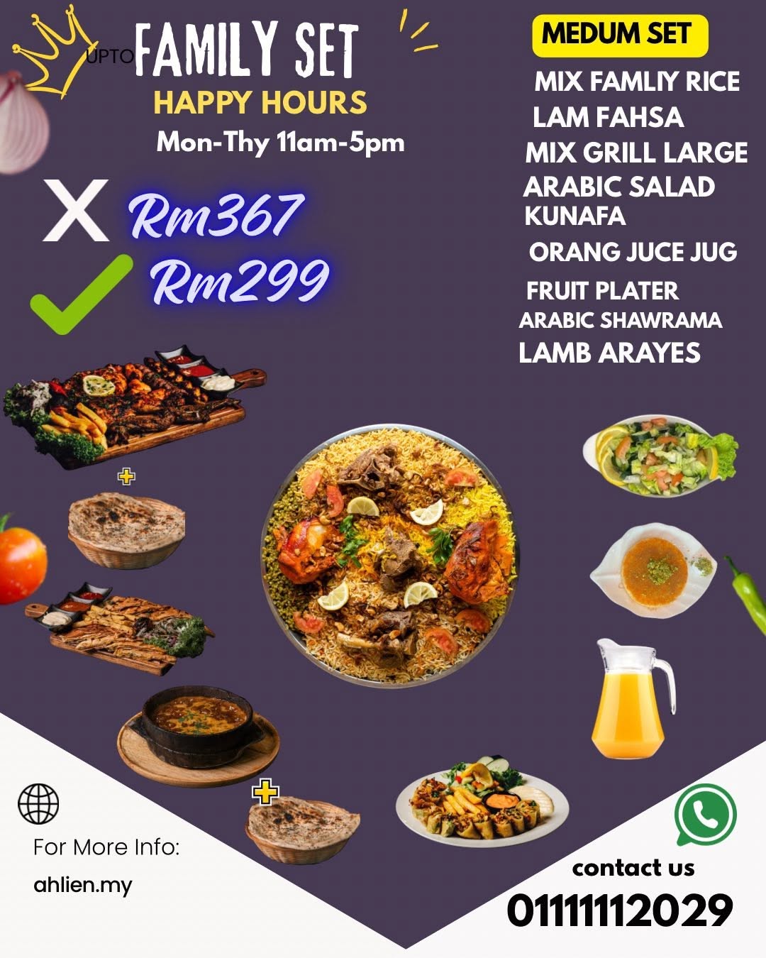Ahlien Arabic Restaurant — Menu, Bukit Mertajam, Pulau Pinang