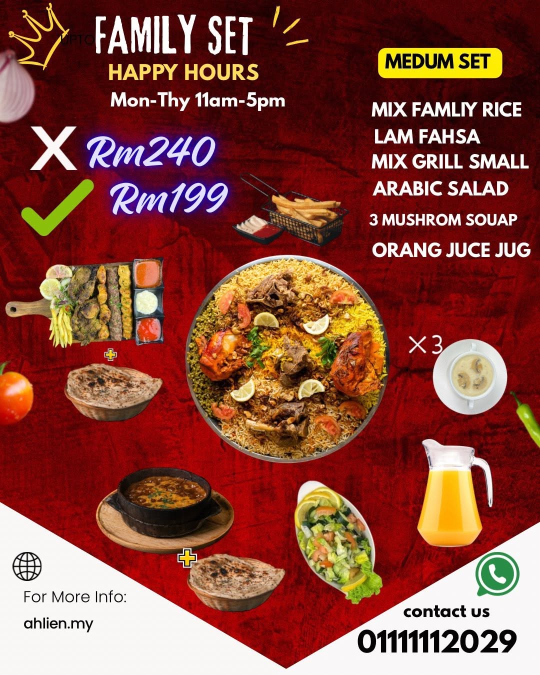 Ahlien Arabic Restaurant — Menu, Bukit Mertajam, Pulau Pinang