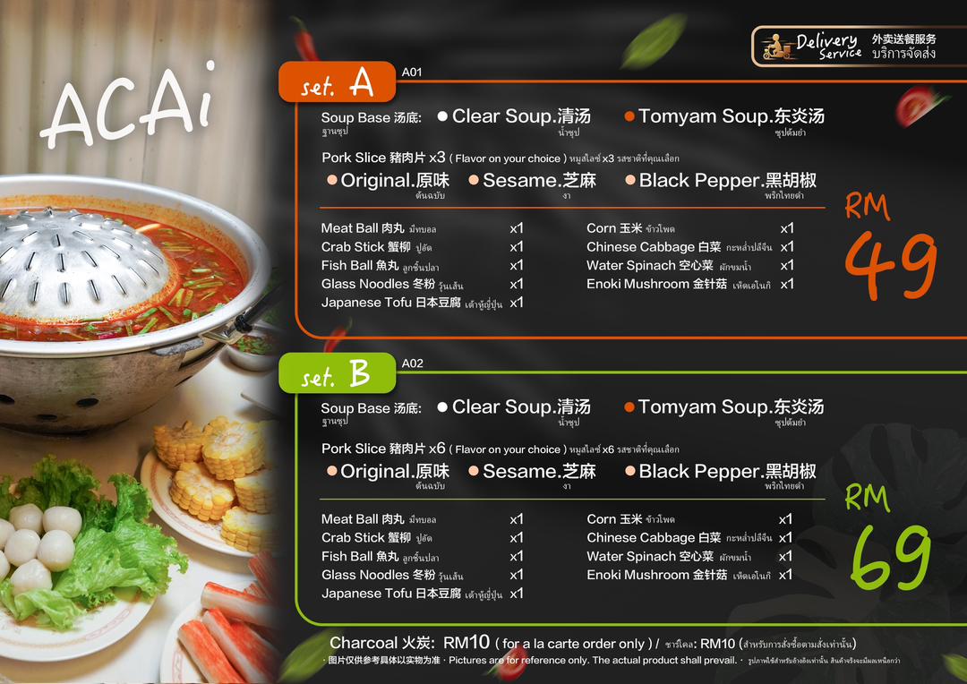 ACAI Mookata — Menu, Bukit Mertajam, Pulau Pinang