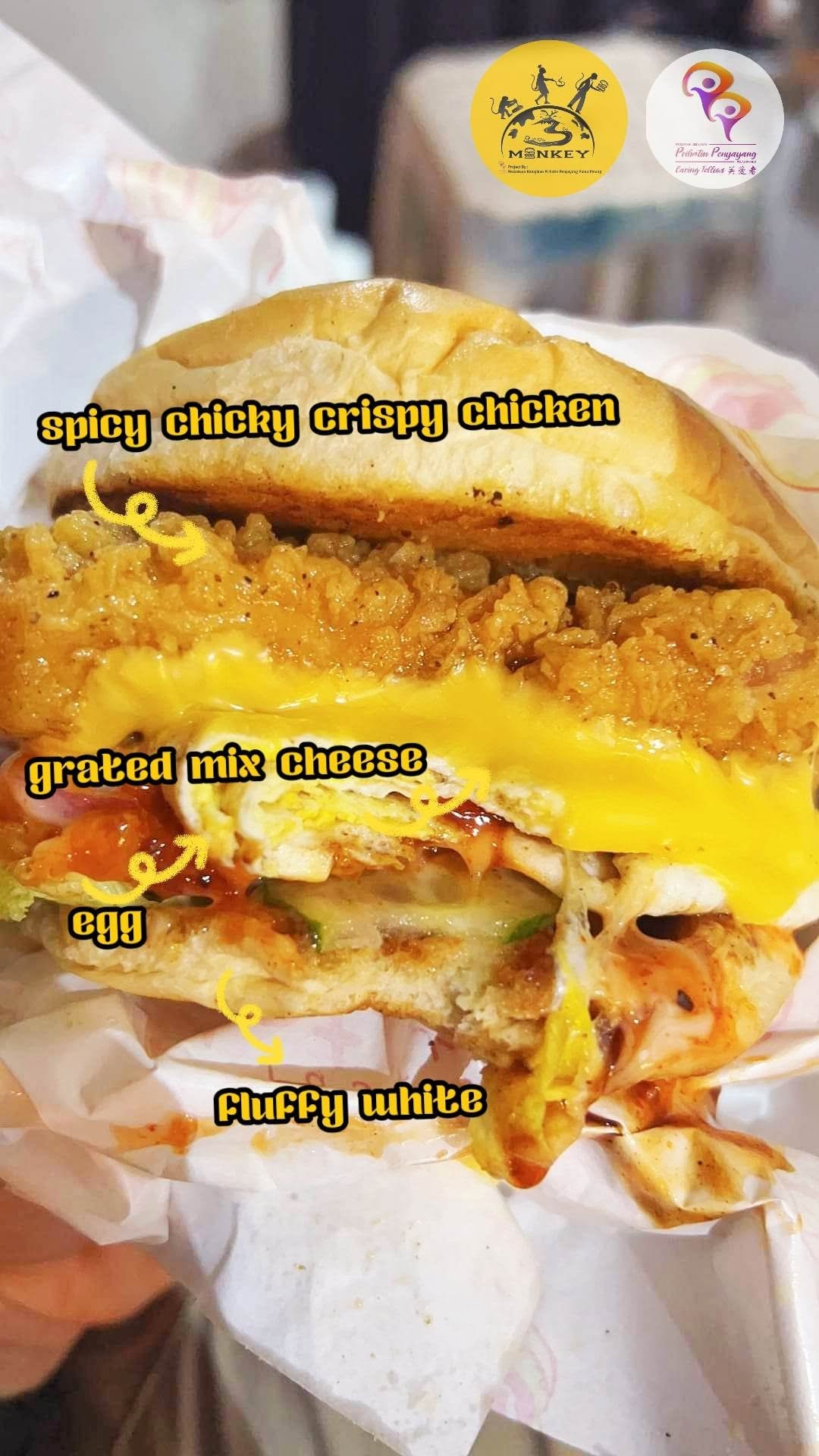 Three Monkey Burger Alma — Food, Bukit Mertajam, Pulau Pinang