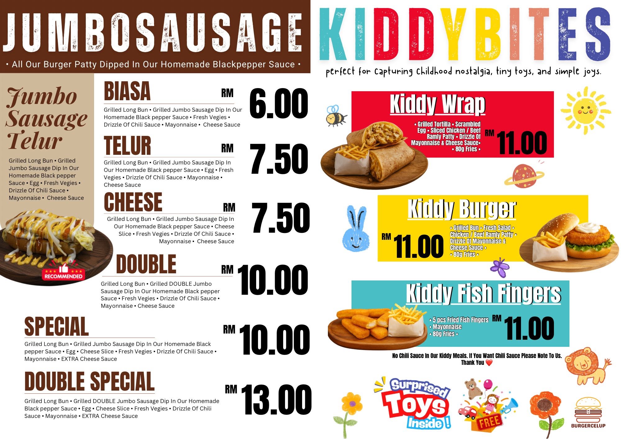M&M's Burger Celup — Menu, Bukit Mertajam, Pulau Pinang