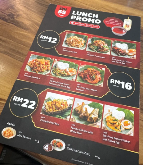 Soi 55 Thai Kitchen @ Bukit Mertajam — Menu, Bukit Mertajam, Pulau Pinang