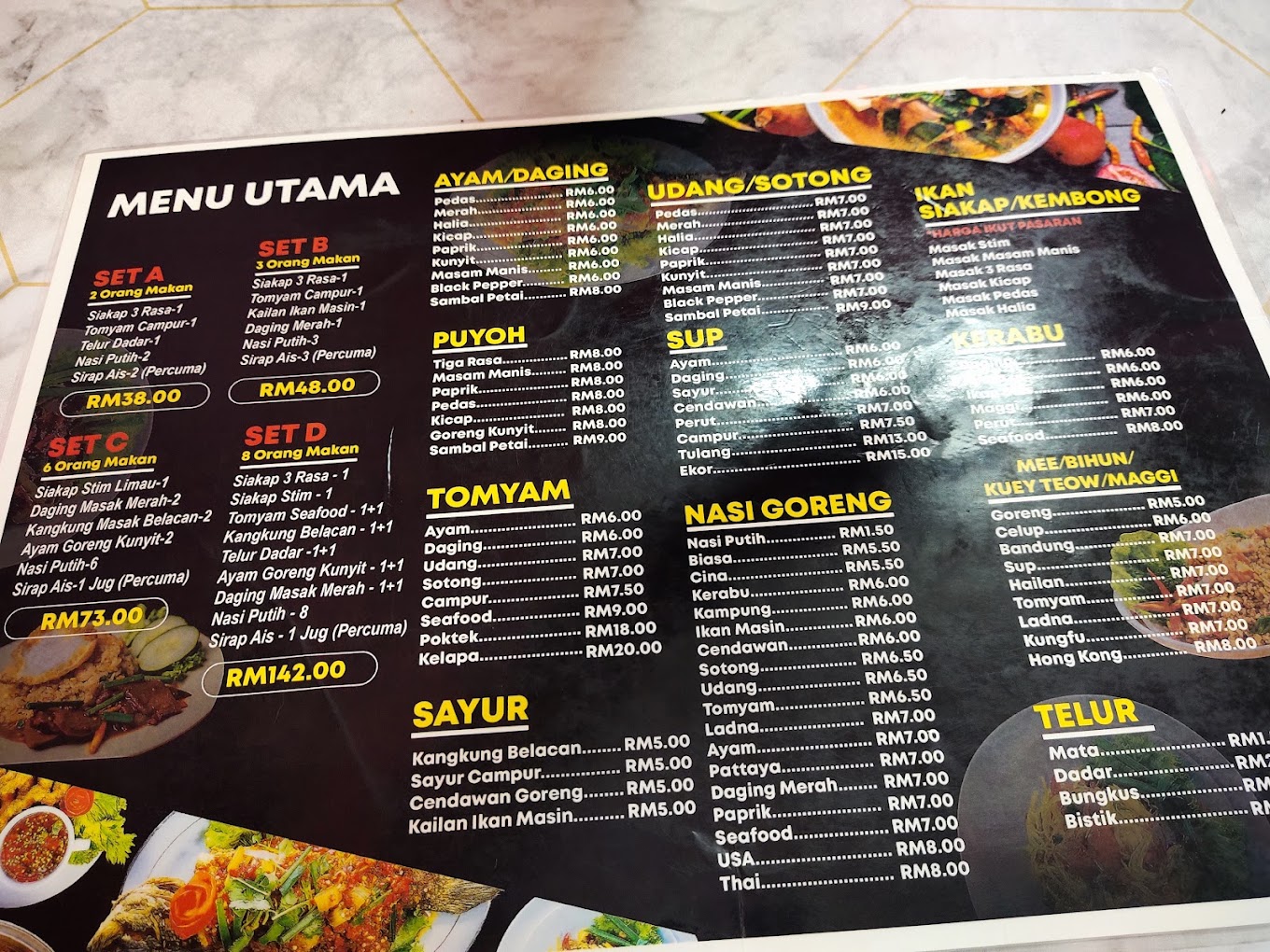 Tomyam Kelapa Damie — Menu, Kepala Batas, Pulau Pinang