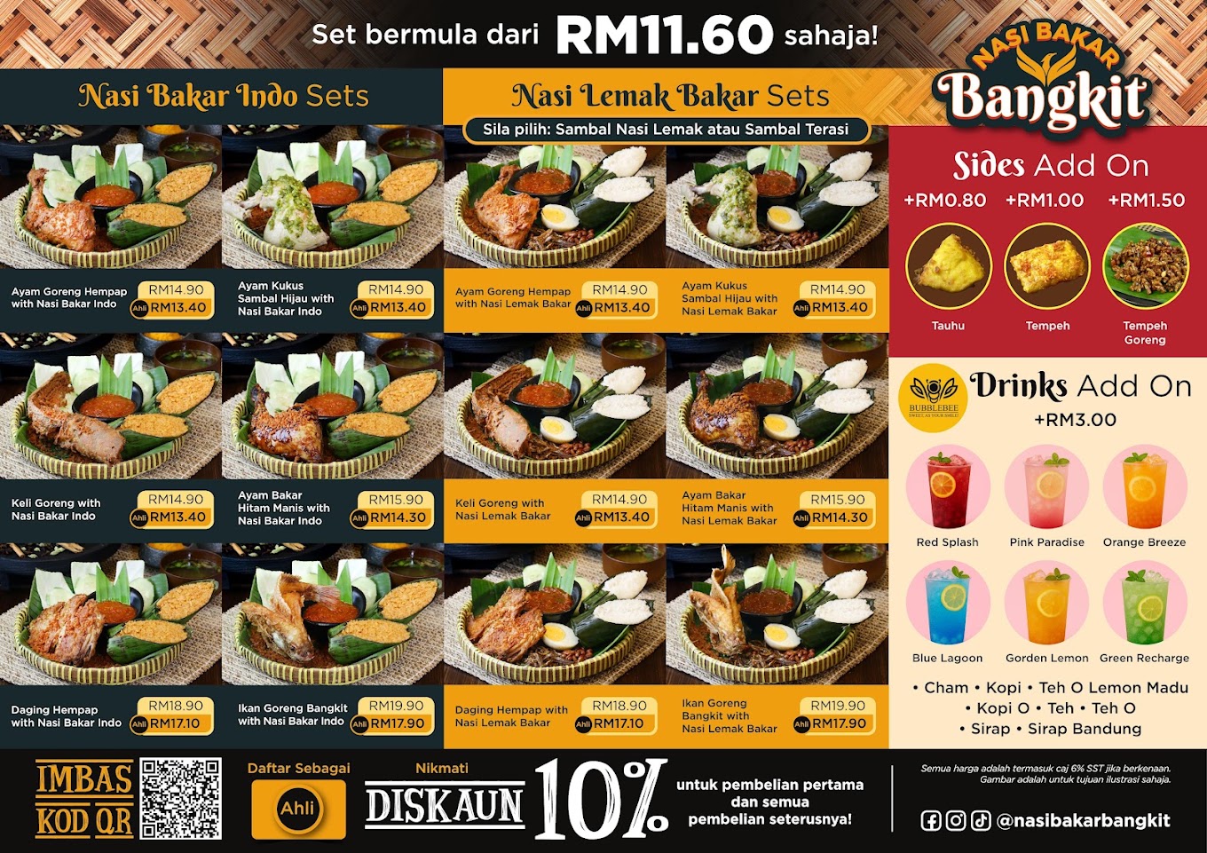 Nasi Bakar Bangkit @ Bertam, Kepala Batas, Pulau Pinang — Menu, Kepala Batas, Pulau Pinang