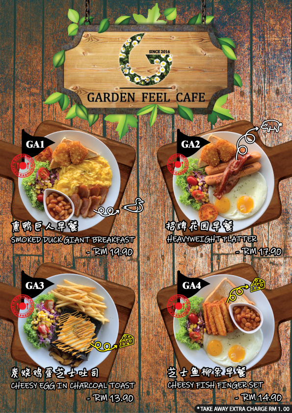 Garden Feel Cafe — Menu, Butterworth, Pulau Pinang