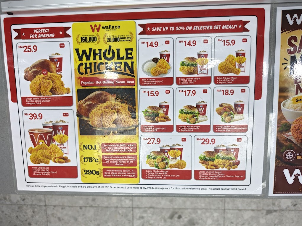 Wallace — Menu, George Town, Pulau Pinang