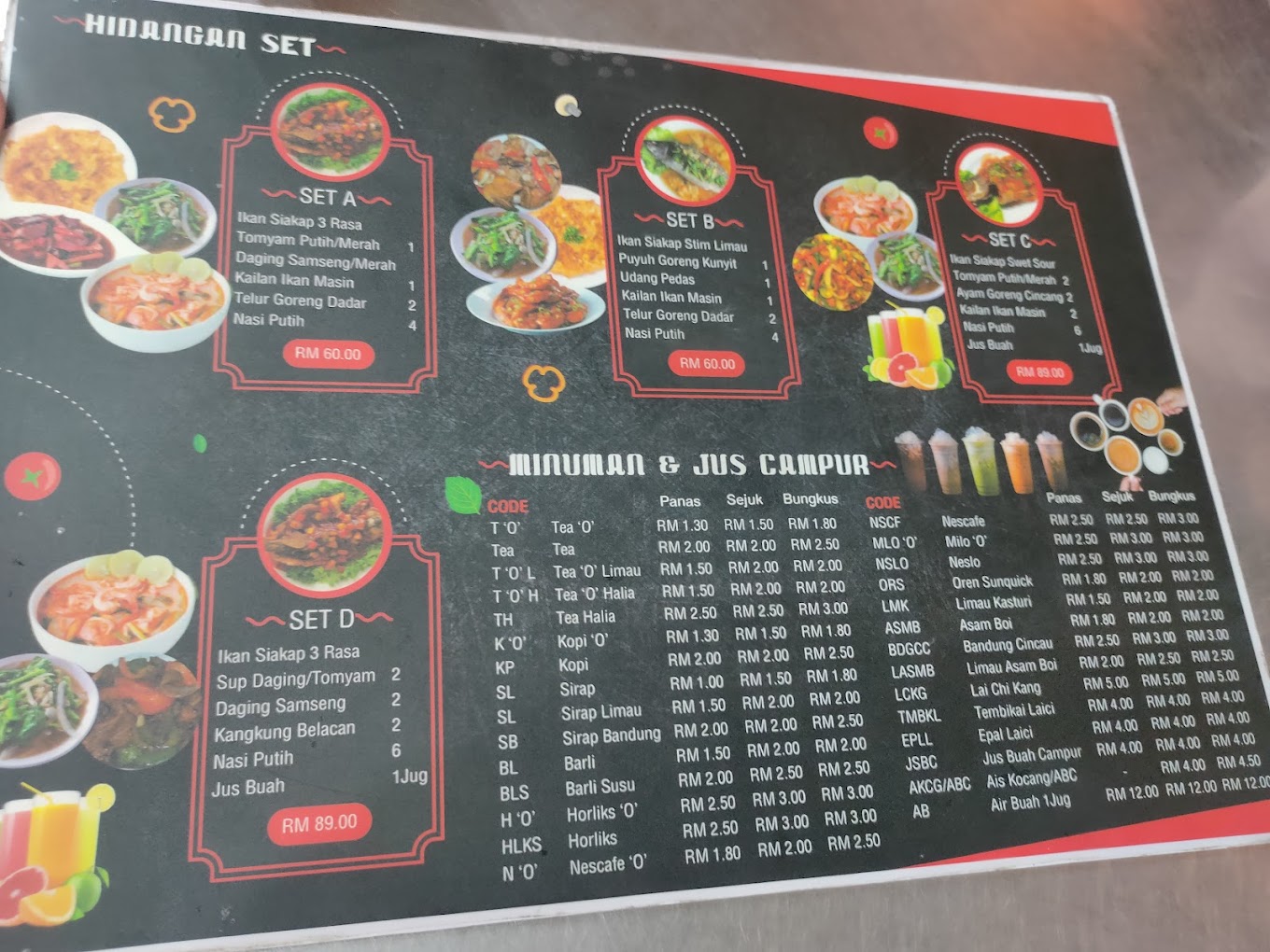 Prik Thai — Menu, Kepala Batas, Pulau Pinang
