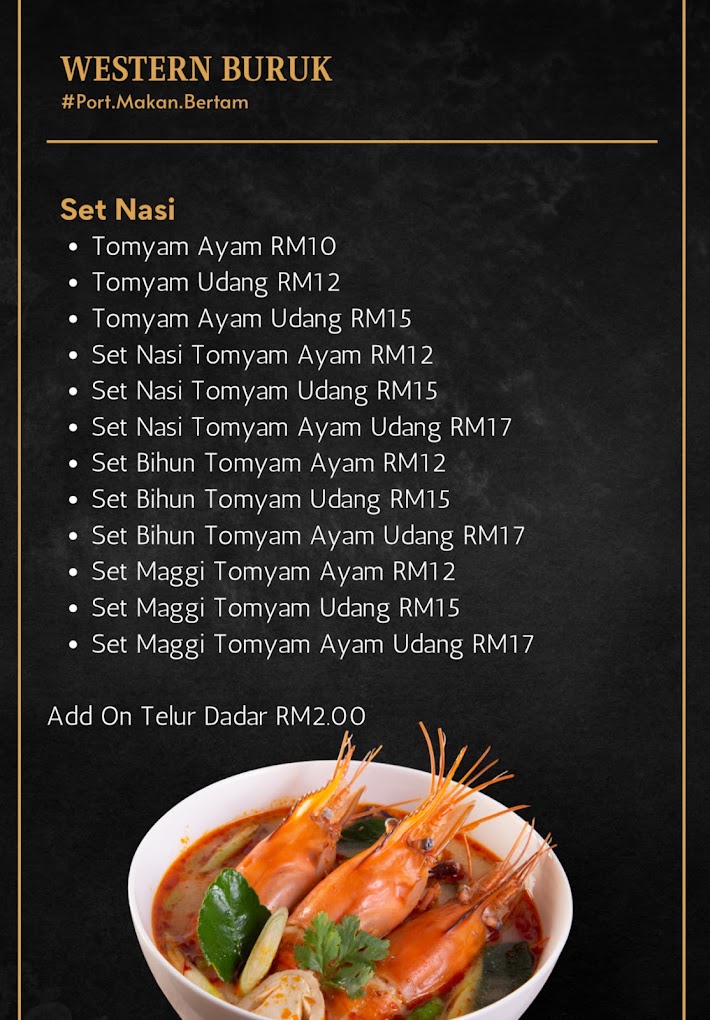 WESTERN BURUK — Menu, Kepala Batas, Pulau Pinang