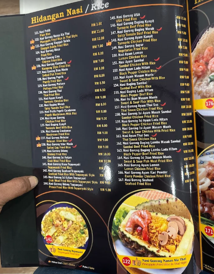 Restoran Kena Rasa Thai Food — Menu, Butterworth, Pulau Pinang