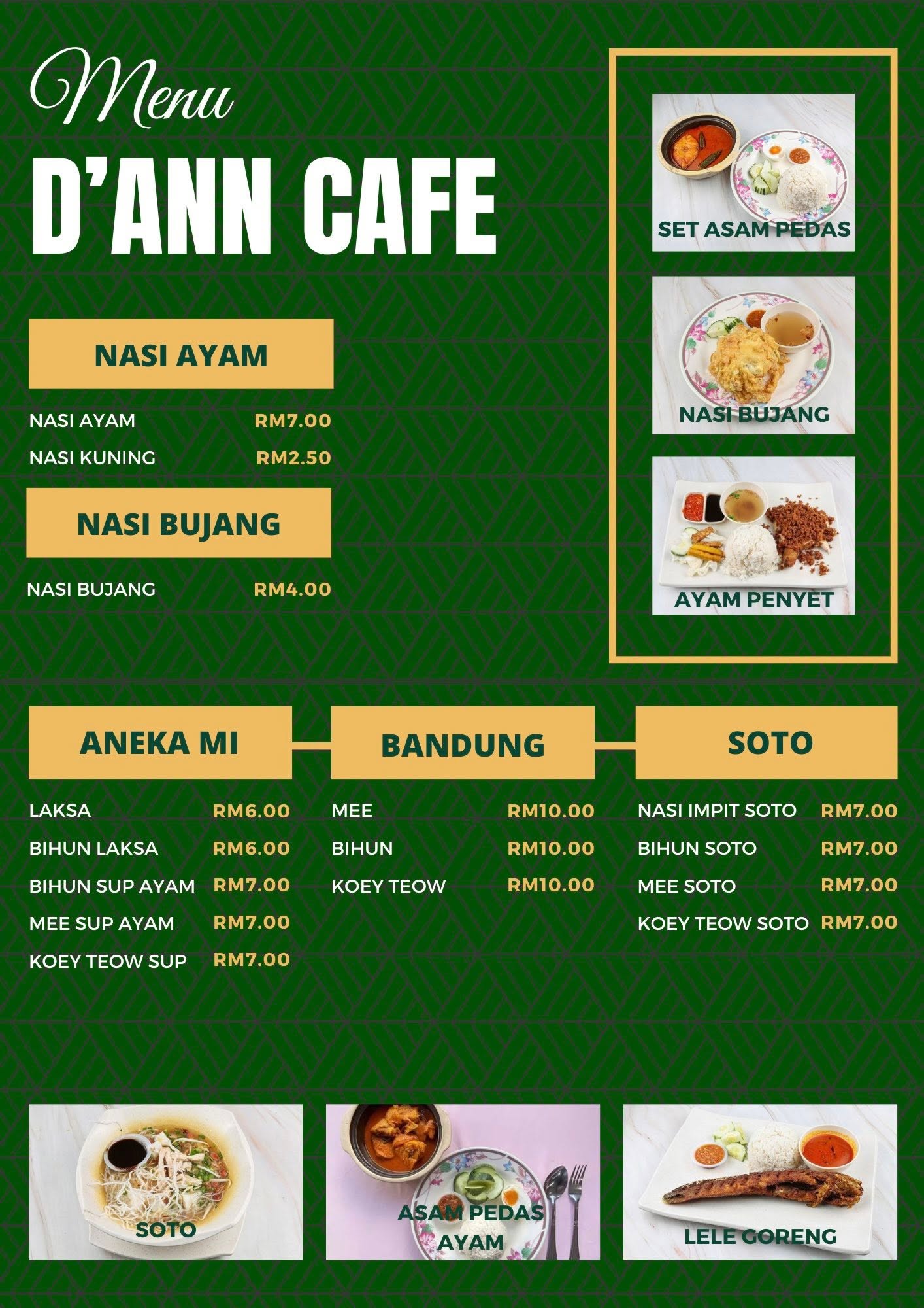 D'Ann Cafe — Menu, Kepala Batas, Pulau Pinang