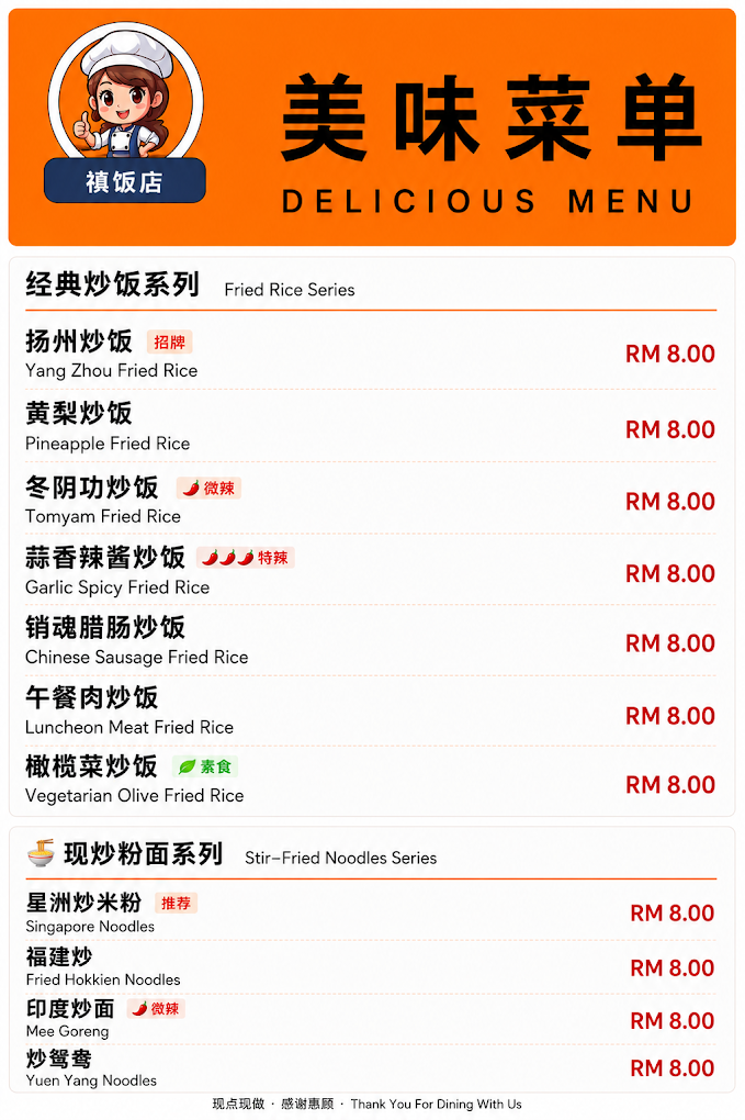 Zhen May Wei — Menu, Butterworth, Pulau Pinang