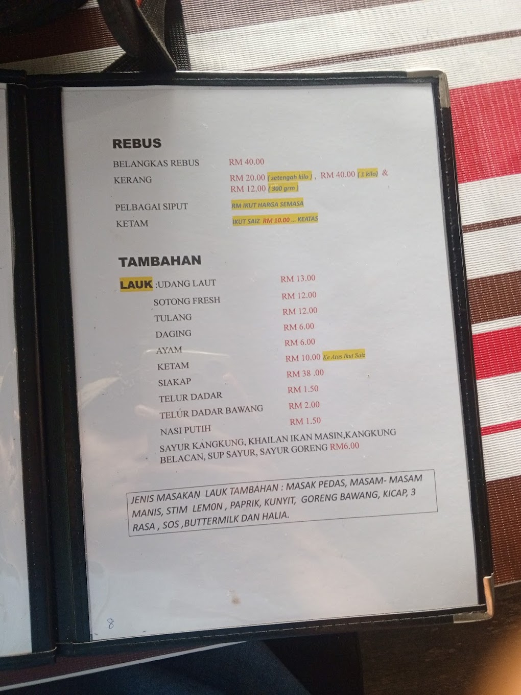 Warung Kulat, Kuala Sungai Abdul, Bagan Belat — Menu, Penaga, Pulau Pinang