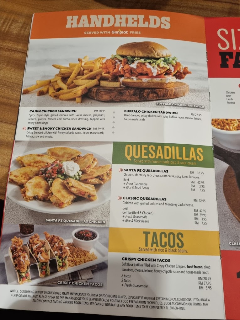 Chili’s @ Sunway Carnival Mall — Menu, Perai, Pulau Pinang