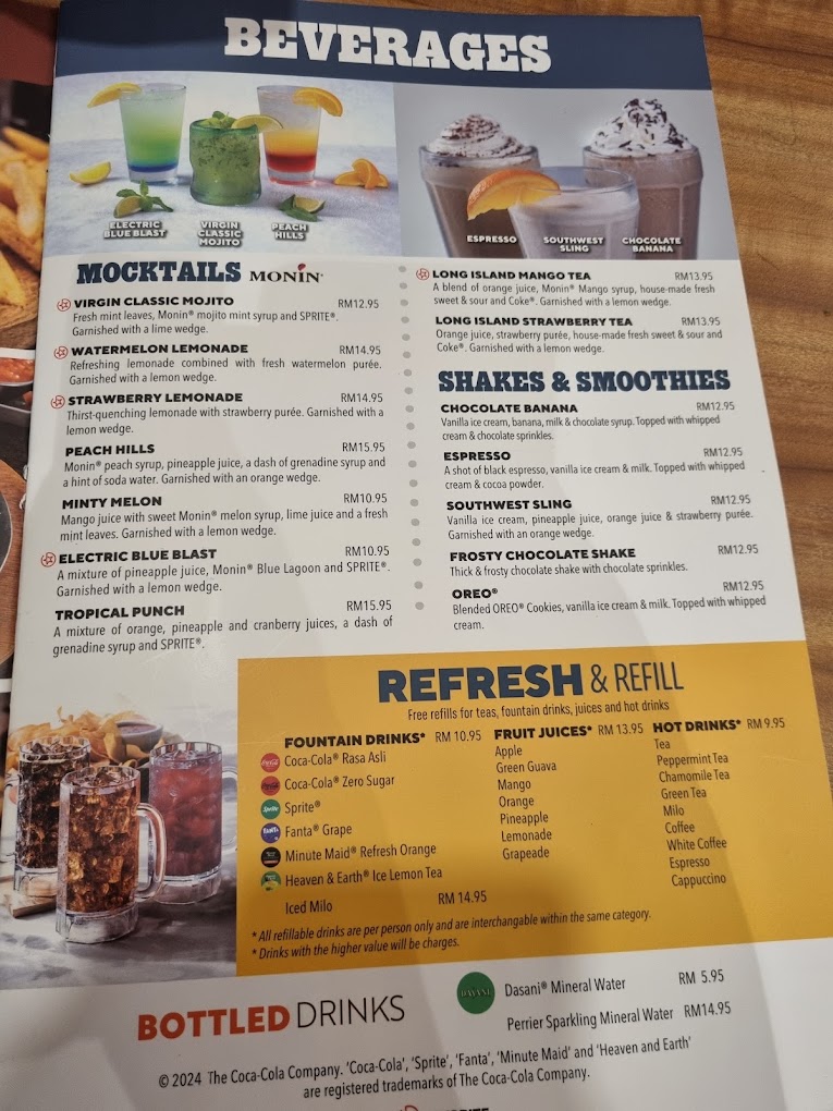 Chili’s @ Sunway Carnival Mall — Menu, Perai, Pulau Pinang