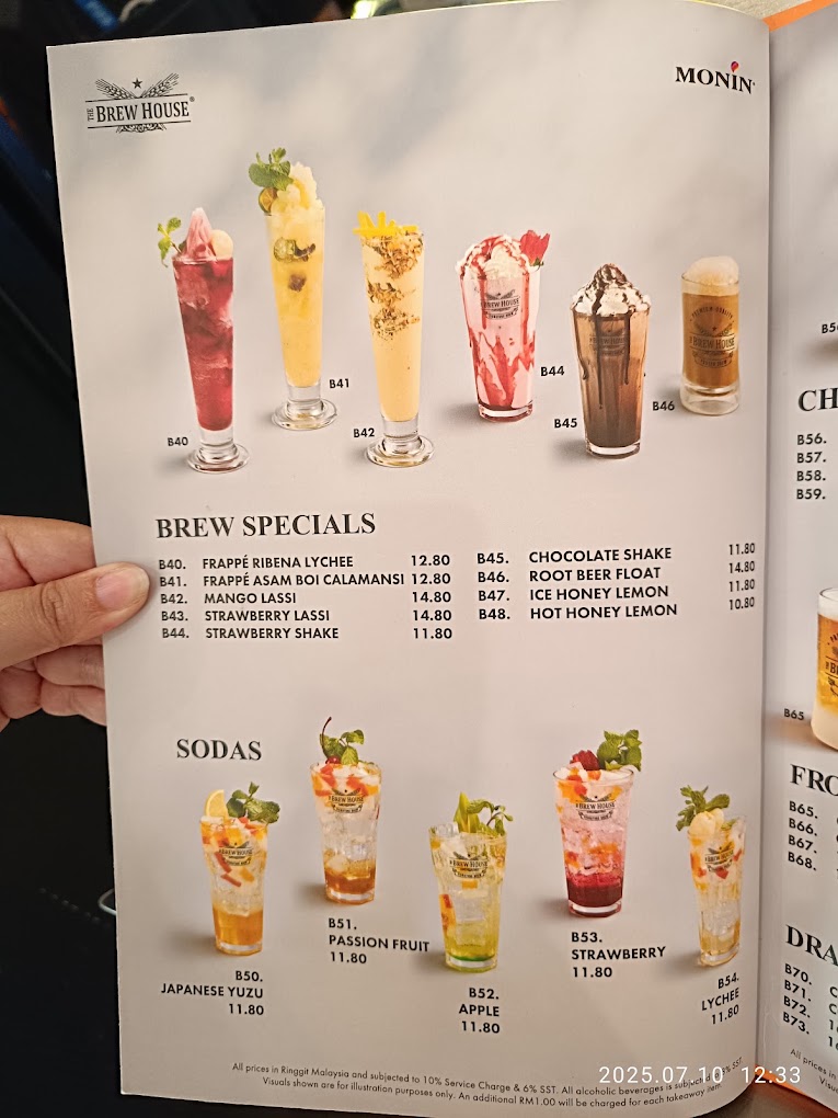 The Brew House @ Sunway Carnival Mall, Penang — Menu, Seberang Jaya, Pulau Pinang