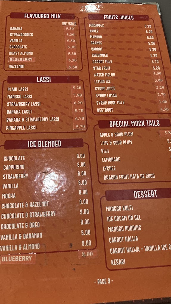 Saravanas Restaurant — Menu, Butterworth, Pulau Pinang