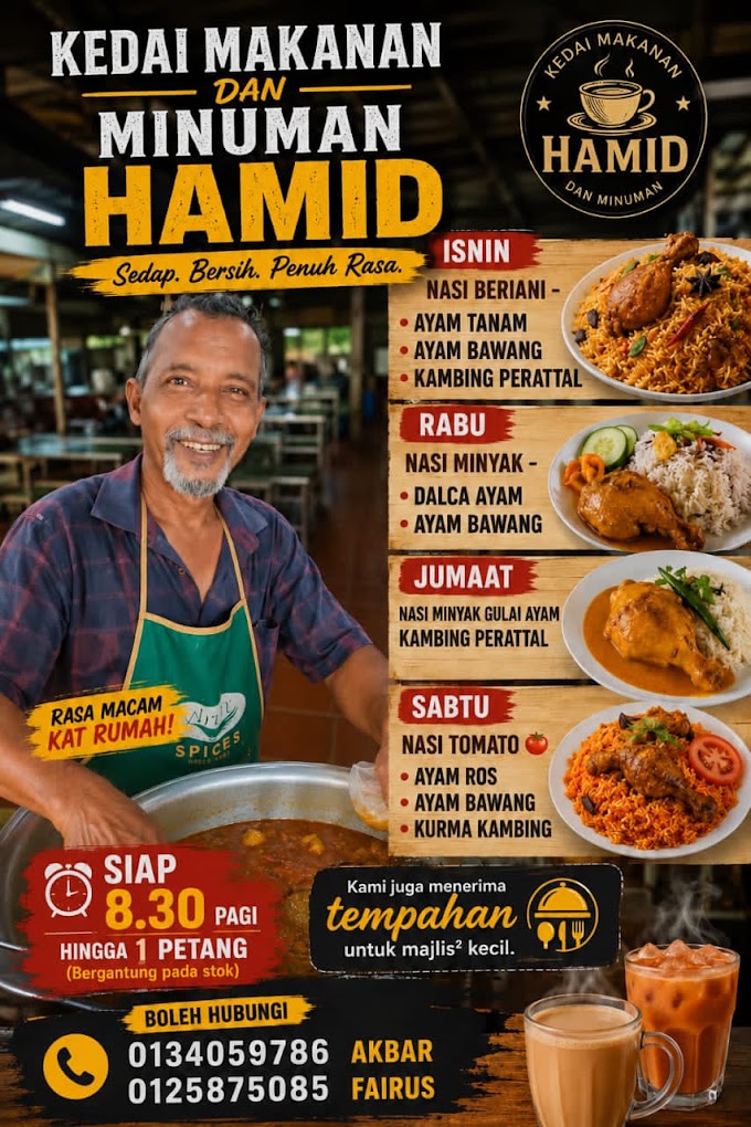 Warung Teh Tarik Hamid — Menu, Butterworth, Pulau Pinang