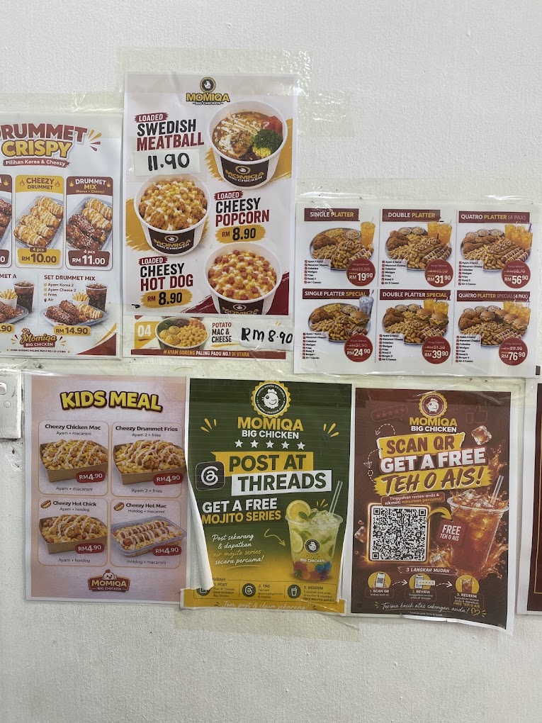 MOMIQA BIG CHCIKEN KEPALA BATAS PENANG — Menu, Kepala Batas, Pulau Pinang