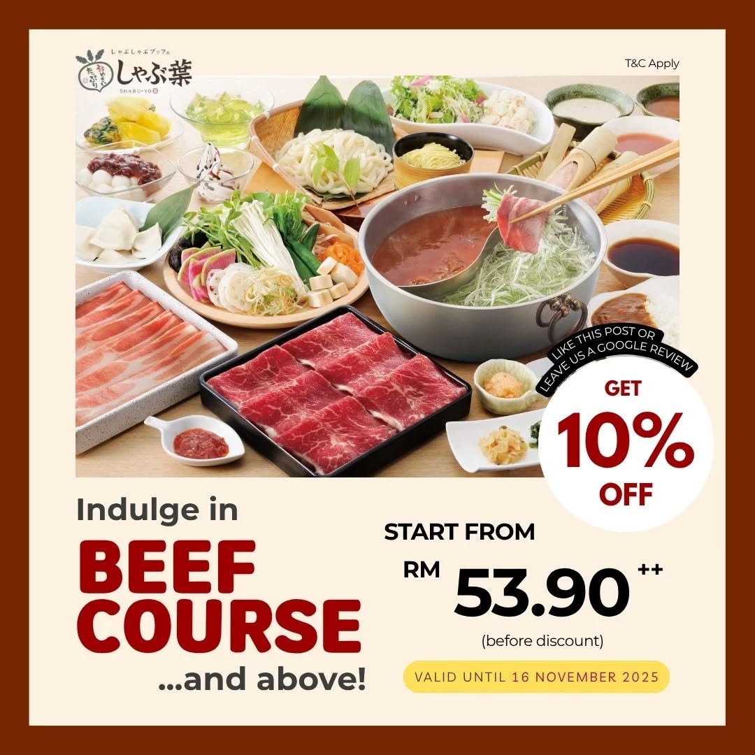 SHABU-YO Sunway Carnival — Menu, Seberang Jaya, Pulau Pinang