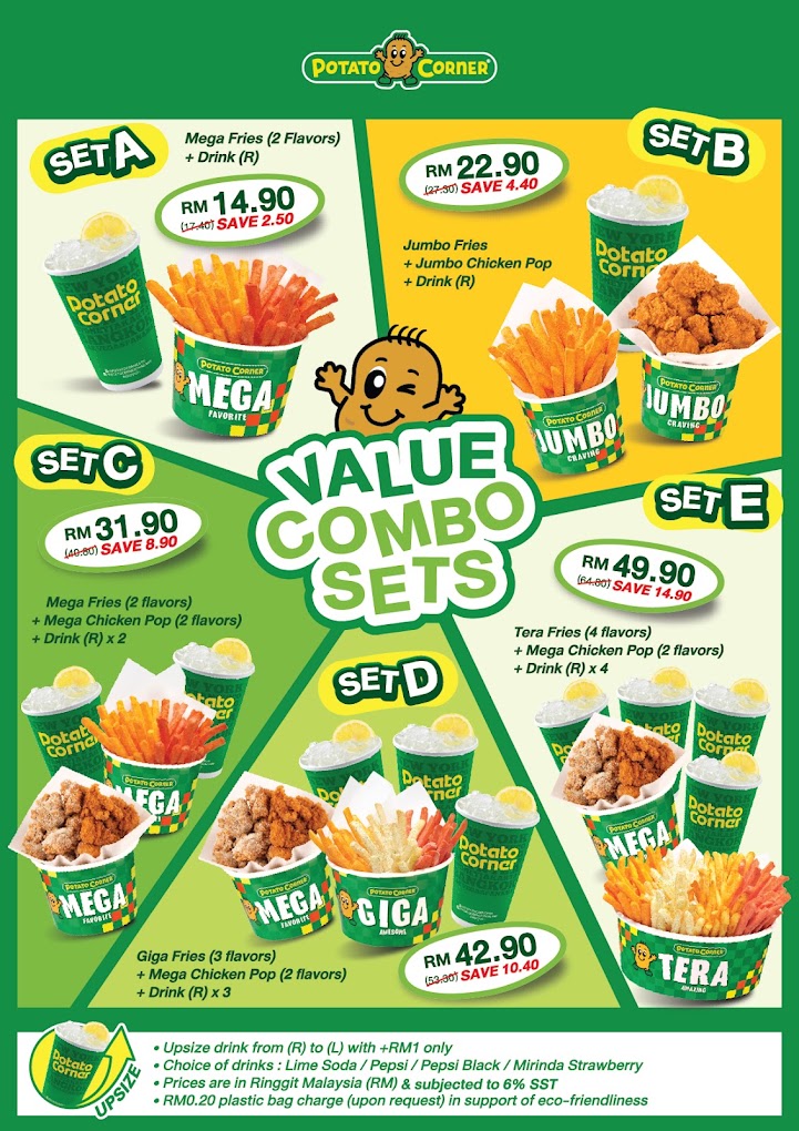Potato Corner Sunway Carnival Mall — Menu, Perai, Pulau Pinang