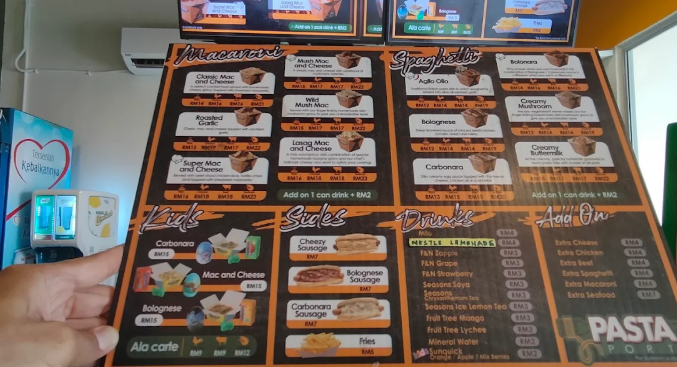Pasta Port Sunway Carnival Mall — Menu, Seberang Jaya, Pulau Pinang