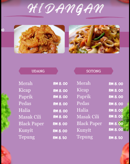 NURIEE CAFE — Menu, Bukit Mertajam, Pulau Pinang