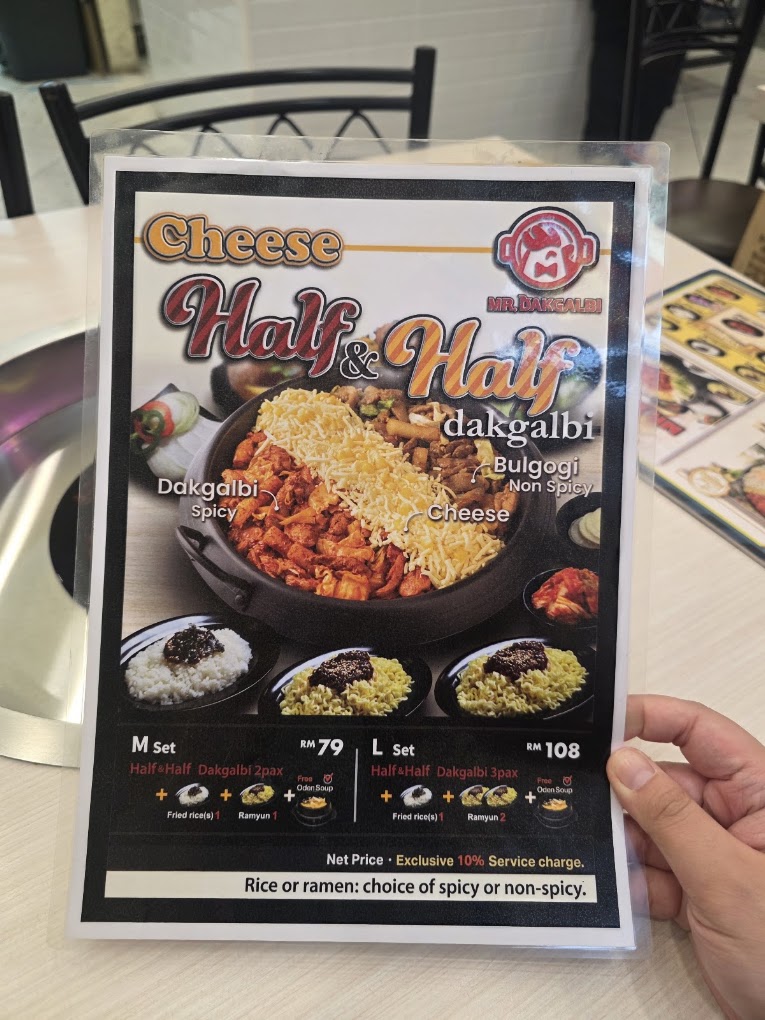 Mr. Dakgalbi Sunway Carnival Mall — Menu, Seberang Jaya, Pulau Pinang
