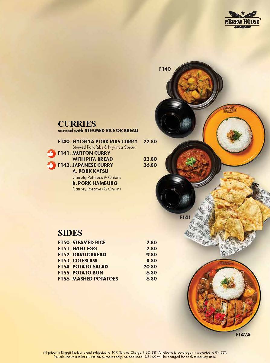 The Brew House — Menu, Bayan Lepas, Pulau Pinang