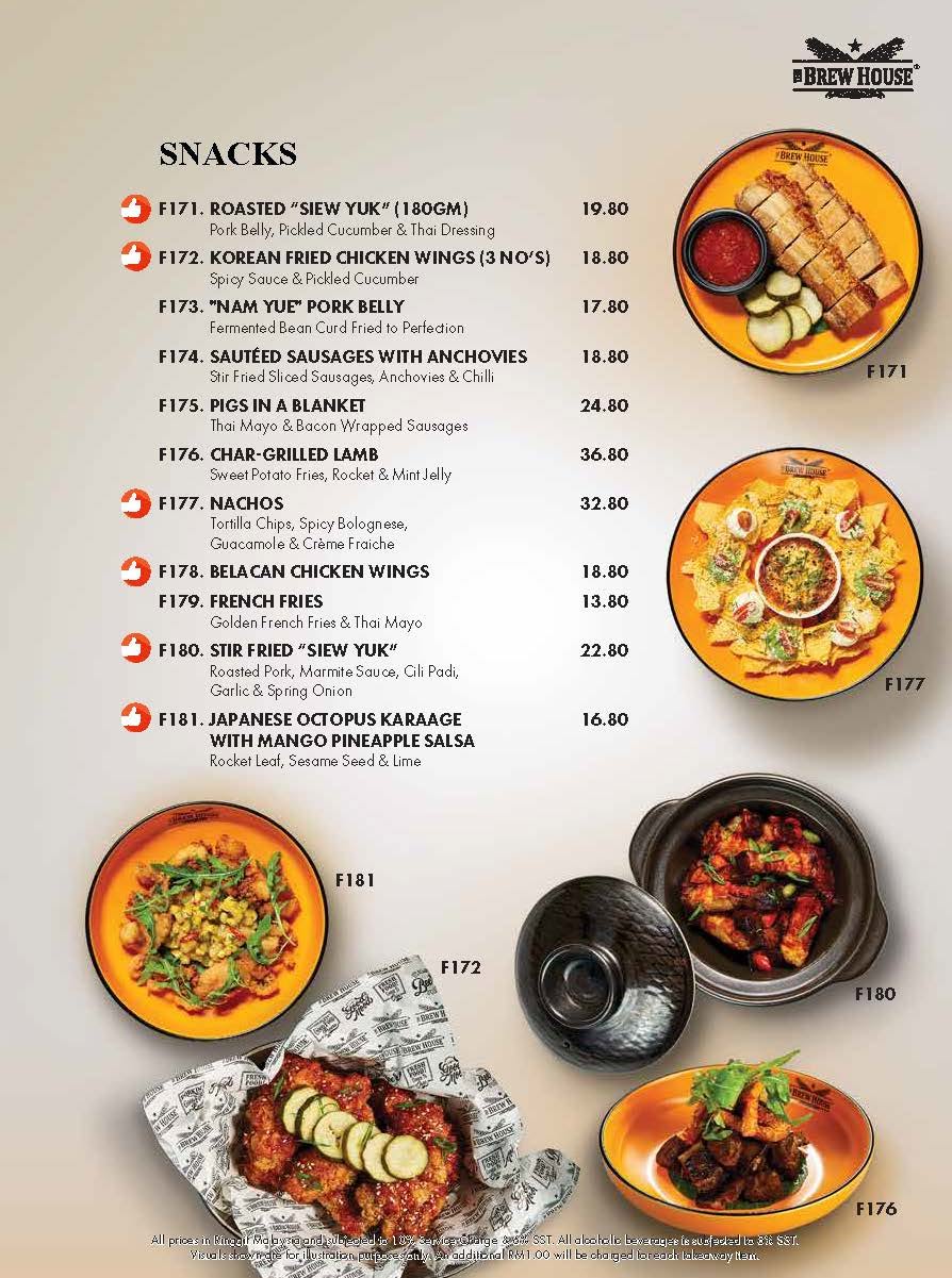 The Brew House — Menu, Bayan Lepas, Pulau Pinang