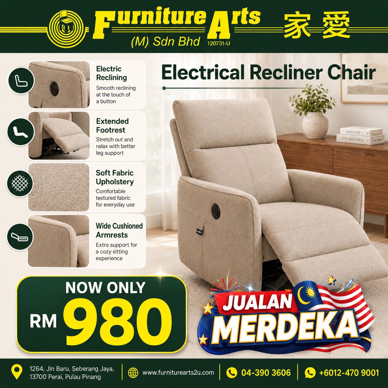 Furniture Arts (M) Sdn Bhd — Menu, Perai, Pulau Pinang