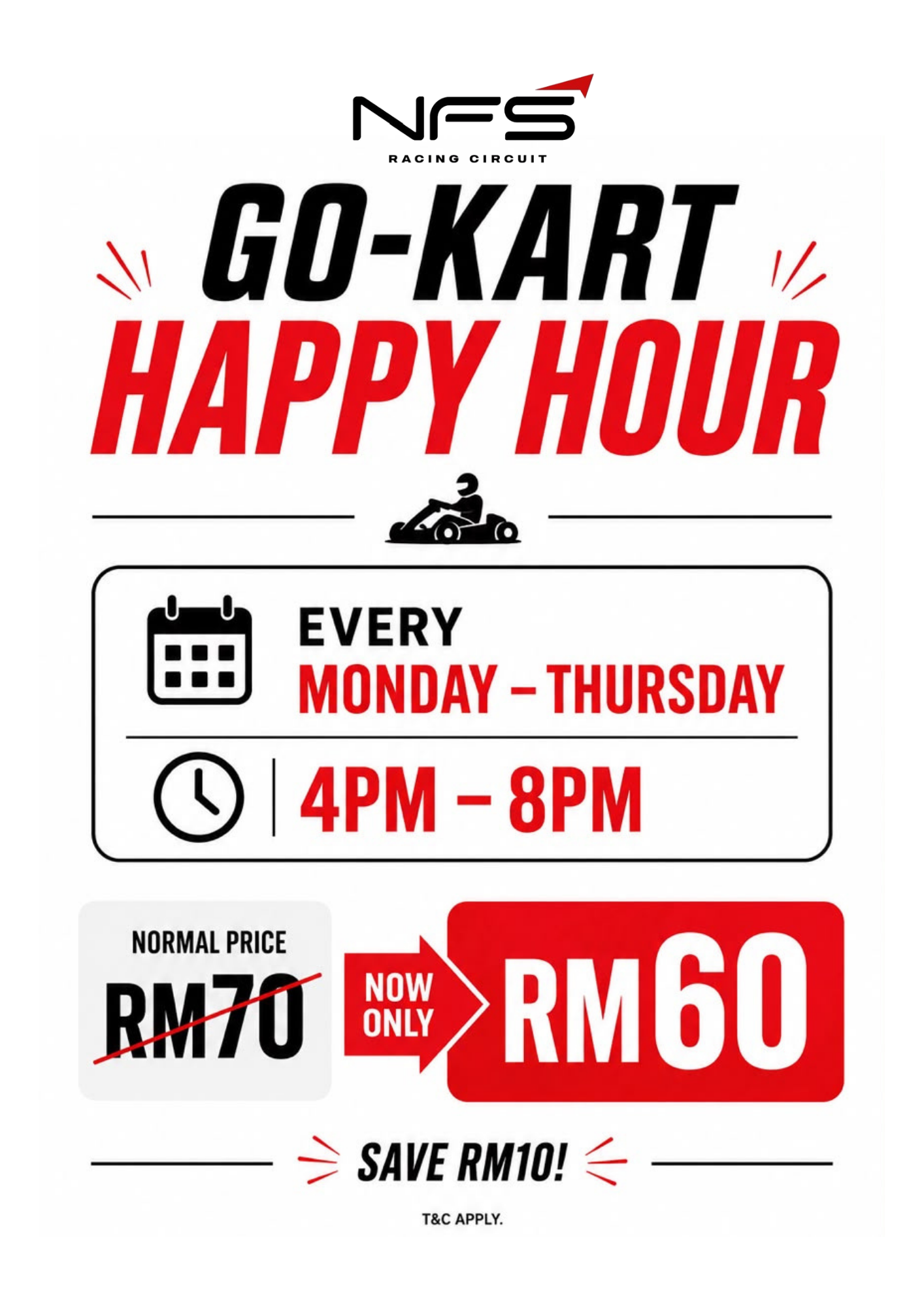 NFS Rooftop Gokart @ Pacific Megamal Penang — Menu, Perai, Pulau Pinang