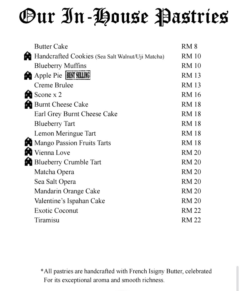 The Garden Cottage by Cara Caro — Menu, George Town, Pulau Pinang