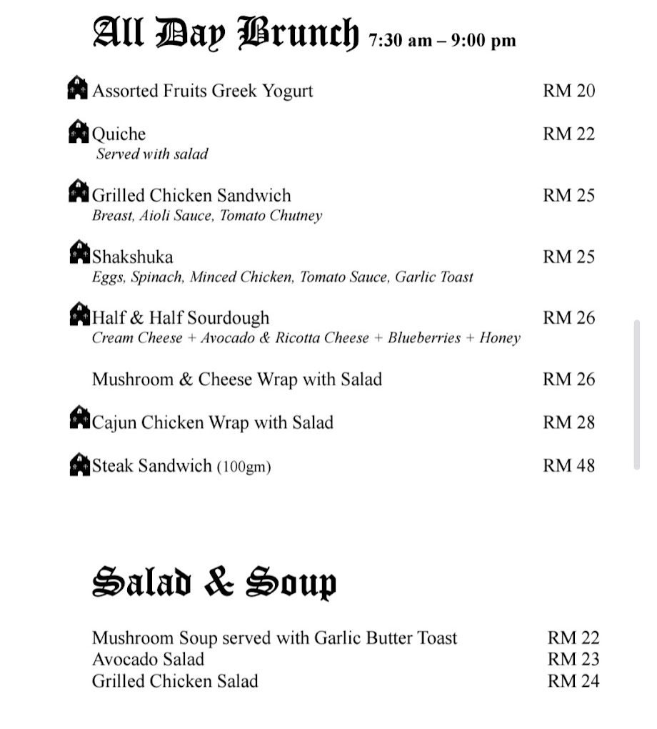 The Garden Cottage by Cara Caro — Menu, George Town, Pulau Pinang